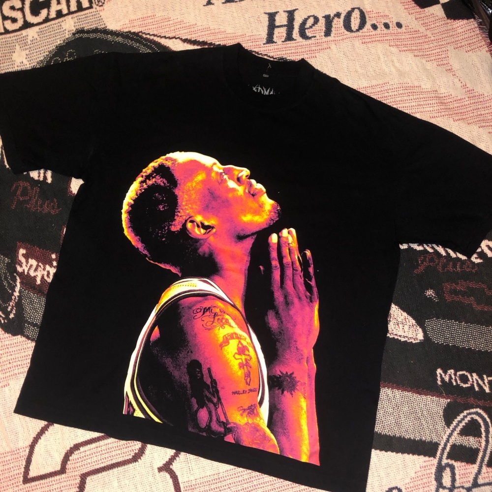 Dennis Rodman praying tee